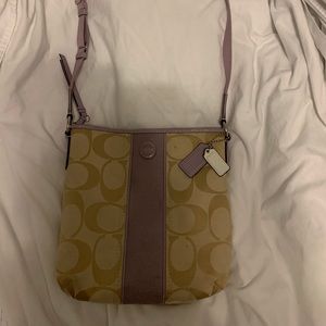 Light purple & tan Coach purse